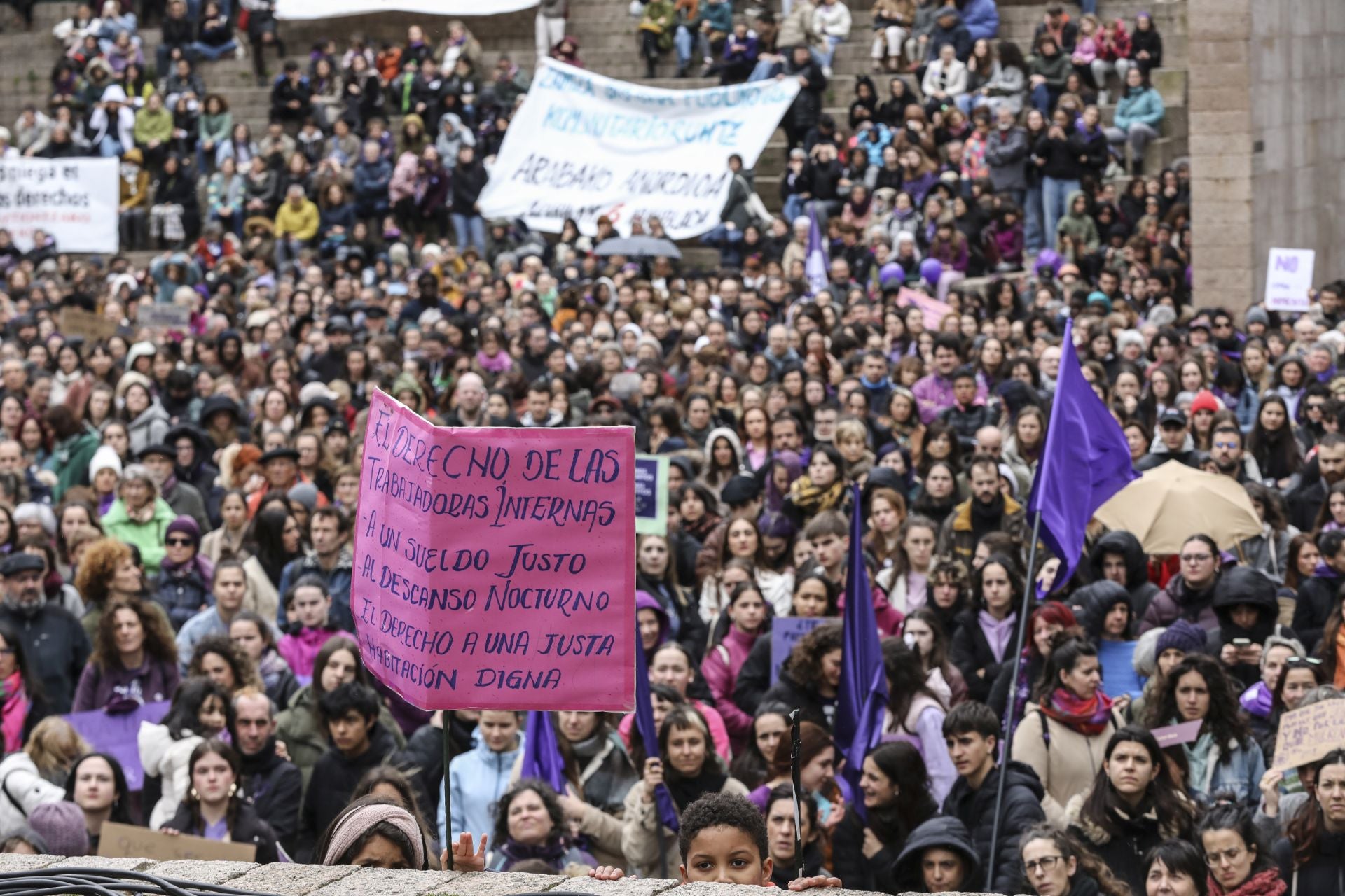 Las mejores fotos de los actos del 8M en Vitoria