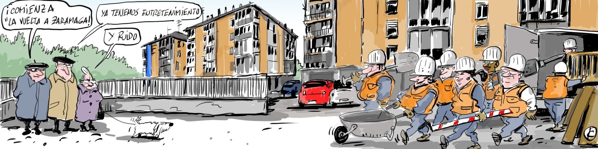 La tira de Cerrajería sobre las obras en Zaramaga