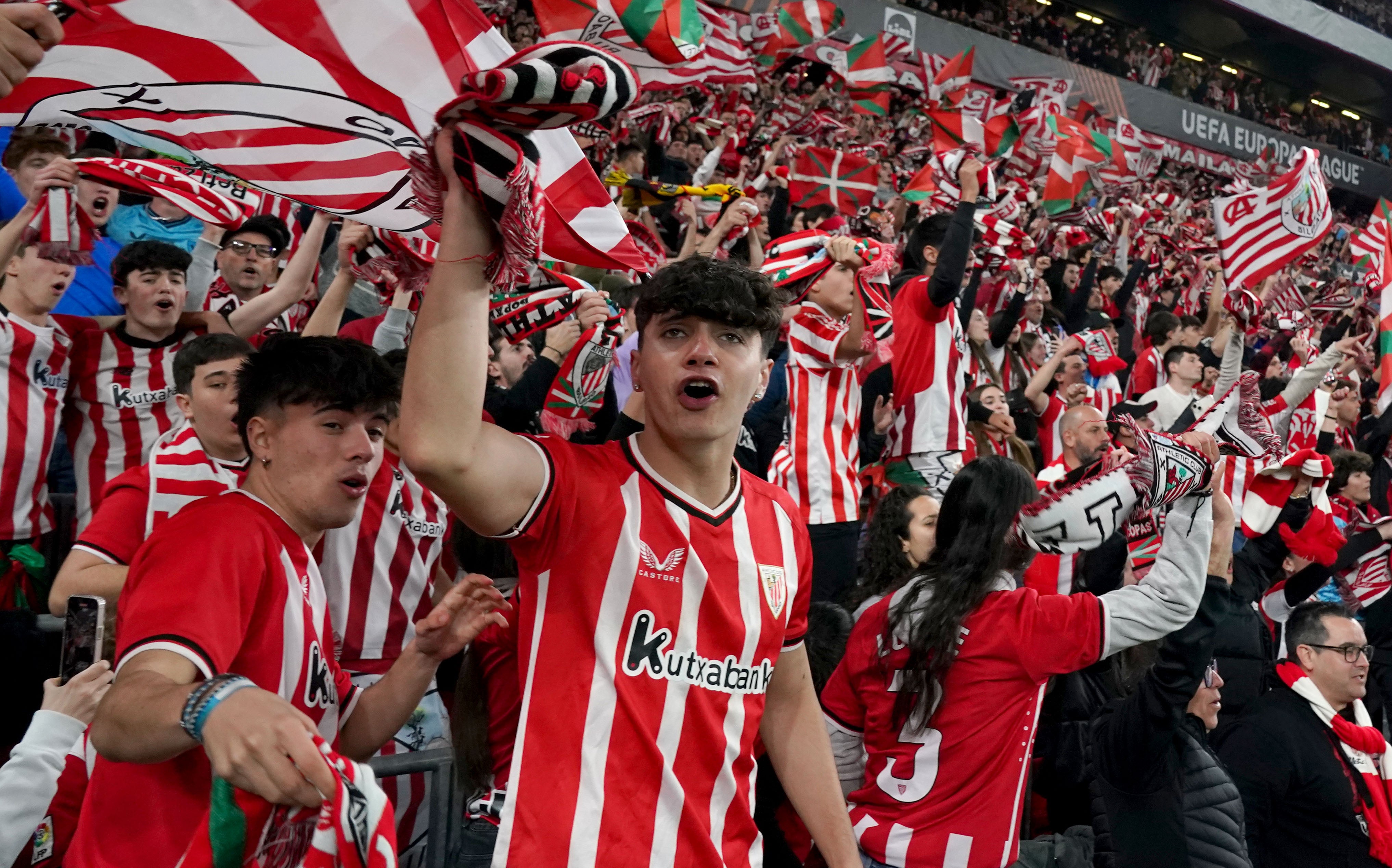 El Athletic-Roma en imágenes