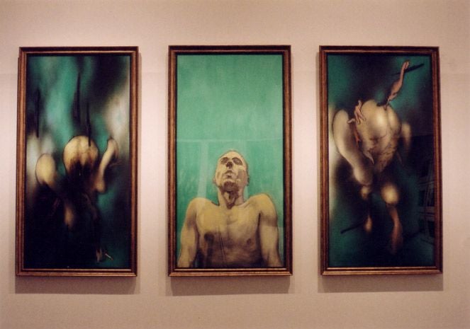 El tríptico de Sáez donado por el artista Ignacio Elexpe al Bellas Artes que Zugaza fue a buscar a la lonja, donde descubrió los otros «tesoros».