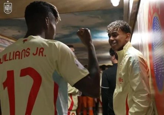 El curioso juego de Nico Williams y Lamine Yamal antes de salir a los partidos: «Hoy le ha tocado al chavalín...»