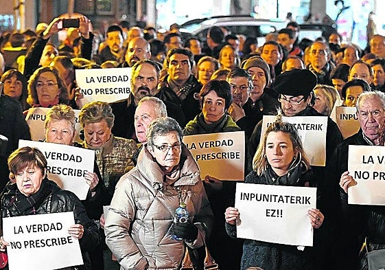 Imagen de una protesta en Bilbao contra casos de abusos cometidos en Los Salesianos.
