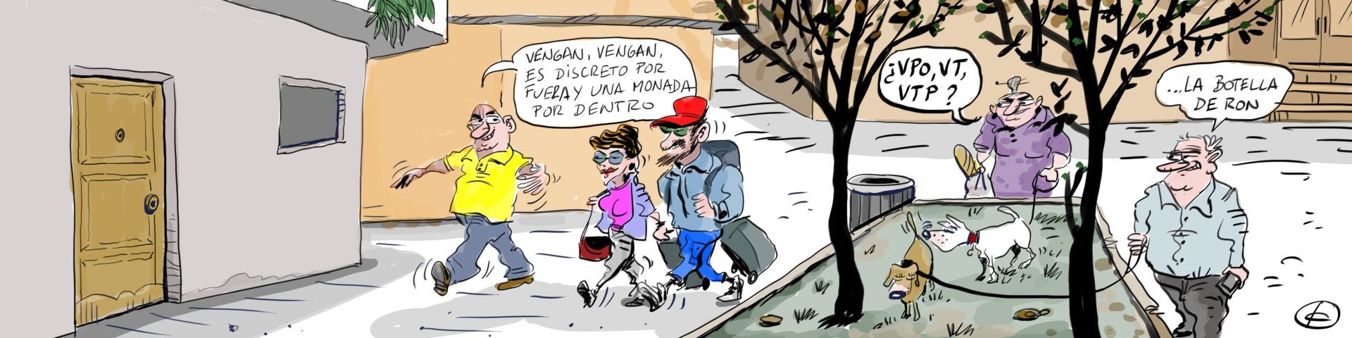 La viñeta de Cerrajería sobre las lonjas vacías en Vitoria