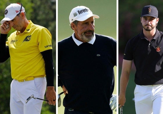 Sergio (+4), Olazabal (+7) y Ballester (+10), cariacontecidos.