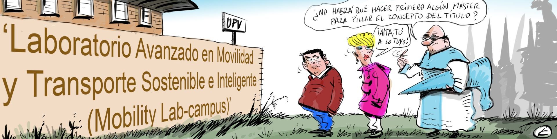 La viñeta de Cerrajería sobre el laboratorio de movilidad de la Escuela de Ingeniería