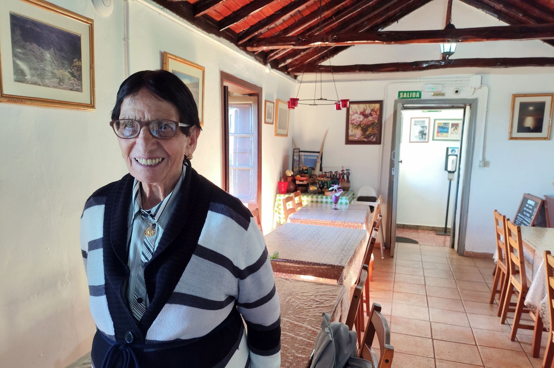 Efigenia Borges en el restaurante Casa Efigenia.