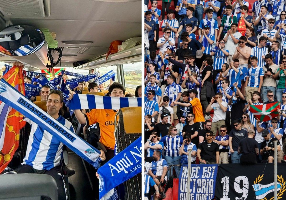 400 aficionados recorren más de 800 kilómetros para apoyar al Alavés en Sevilla