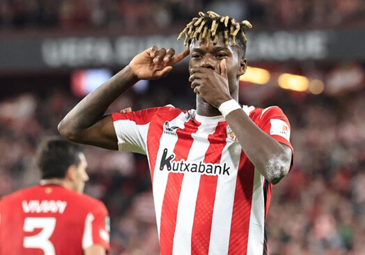 Incertidumbre en el Athletic por el estado físico de Nico Williams, que el lunes no entrenó en Lezama
