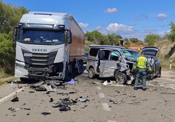 Muere un vecino de Amorebieta en una colisión múltiple cerca de Barbastro