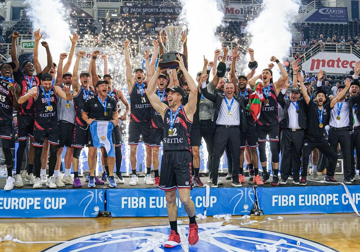 La celebración por el título del Bilbao Basket, a partir de las seis de la tarde
