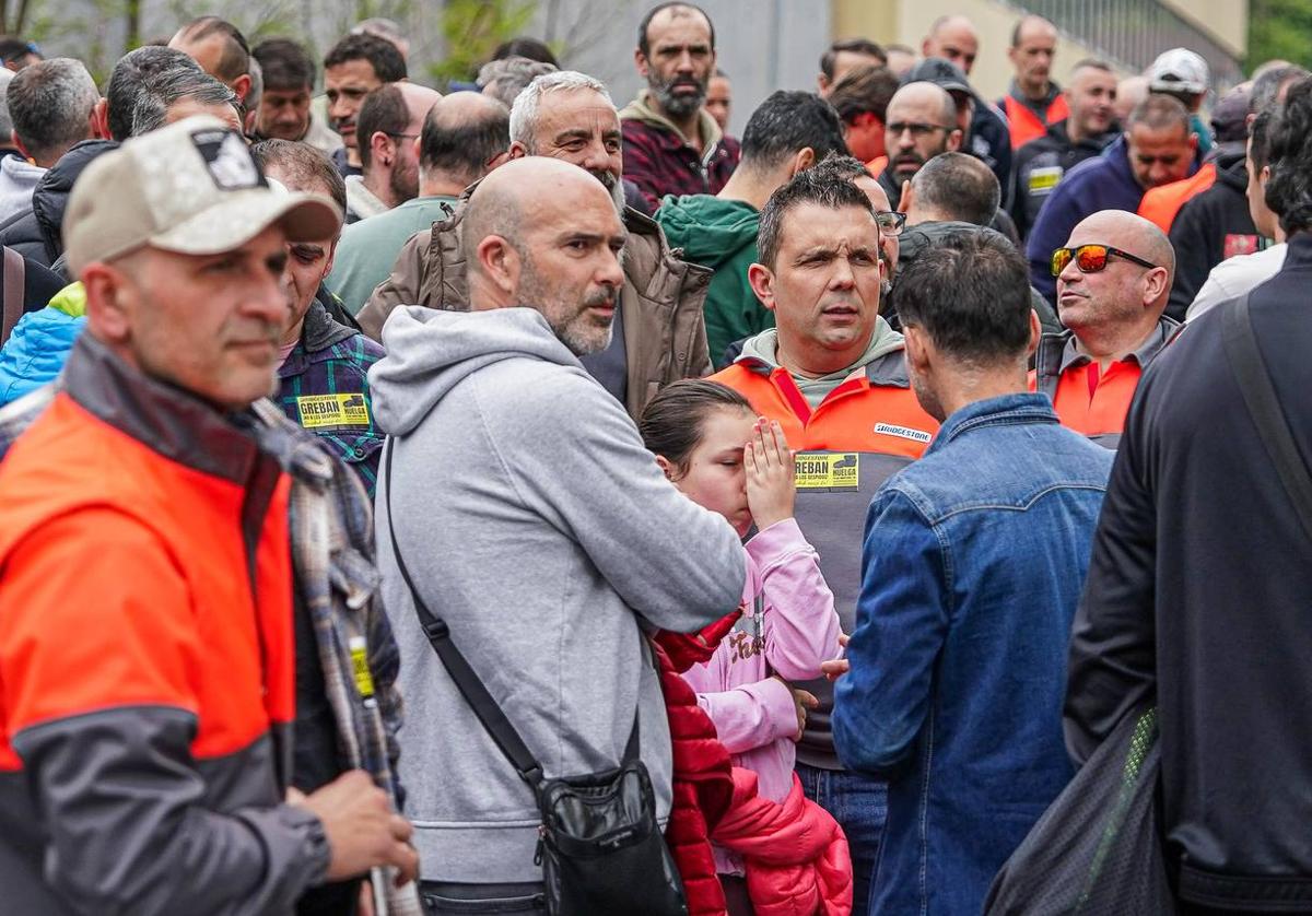 La concentración de los trabajadores de Bridgestone, en imágenes