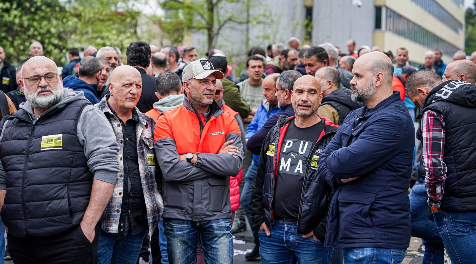 La concentración de los trabajadores de Bridgestone, en imágenes