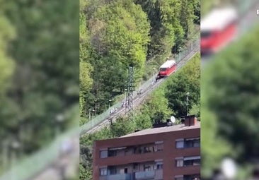 Pasajeros del funicular de Artxanda, obligados a bajar andando tras el apagón