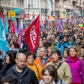 Jornada de huelga del sector público en Vitoria.