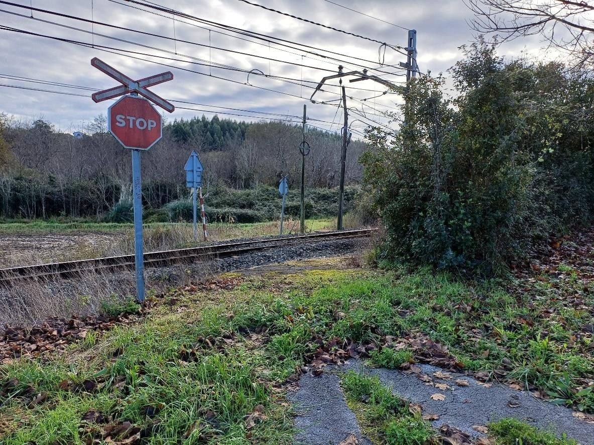 Paso a nivel de Txokiloa en Gernika.