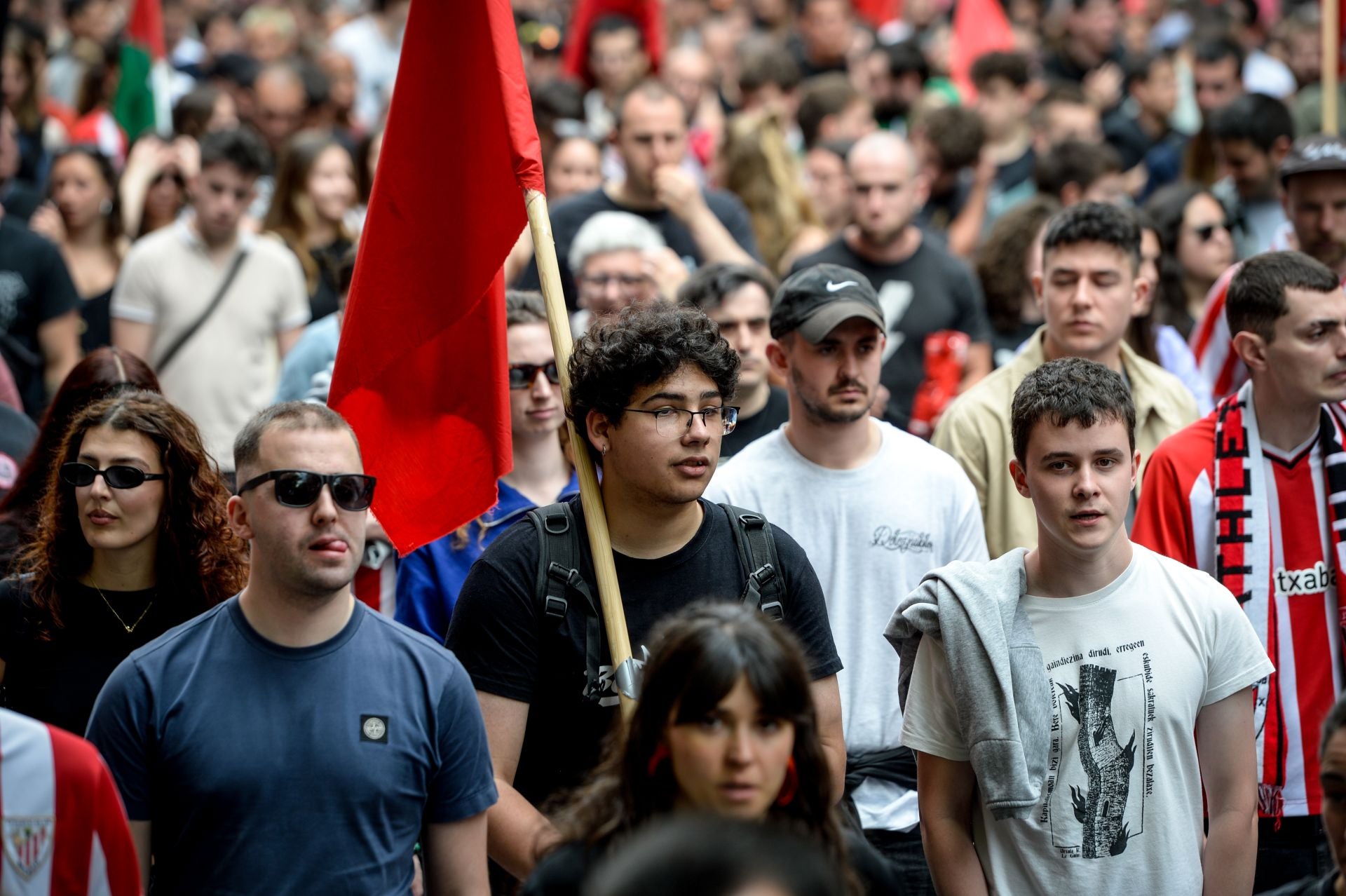 Las imágenes de la multitudinaria movilización de EHKS en Bilbao