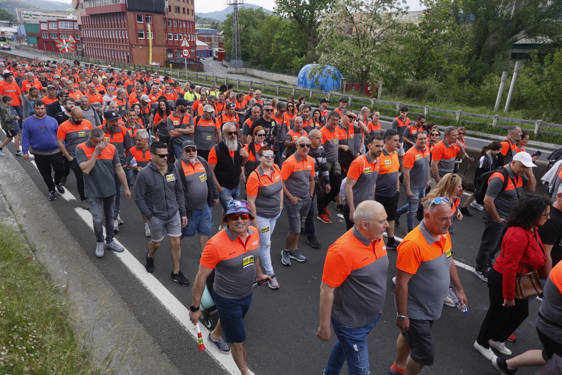 La marcha de los trabajadores de Bridgestone