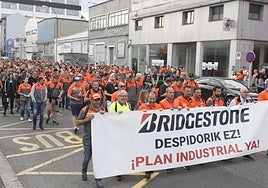 La marcha de los trabajadores de Bridgestone