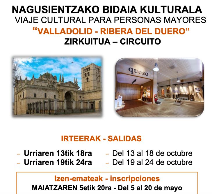 La Mancomunidad y el Ayuntamiento de Durango organizan un viaje cultural para personas mayores