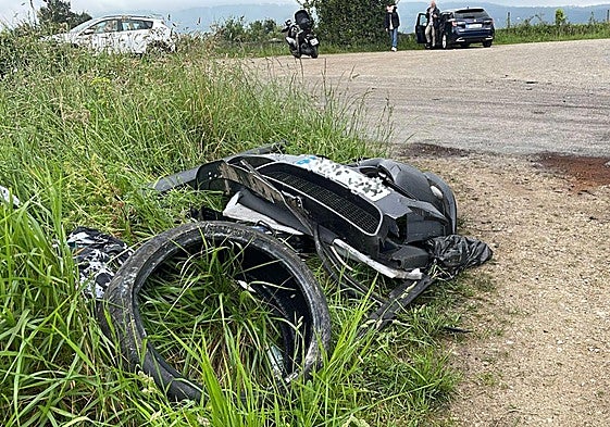 Restos del accidente.