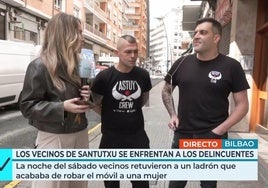 Andoni Gago y Ugaitz tras evitar un robo en Santutxu: «No puede ser que mi abuela o mi hija tengan miedo de salir a la calle»
