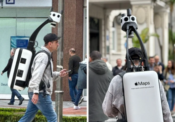 Los 'hombres mochila' de Apple llegan a Bizkaia para fotografiar los rincones inaccesibles en coche