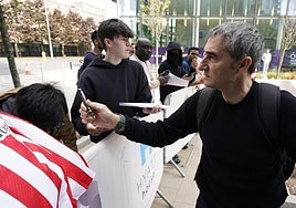 Valverde en la rueda de prensa de Old Trafford.