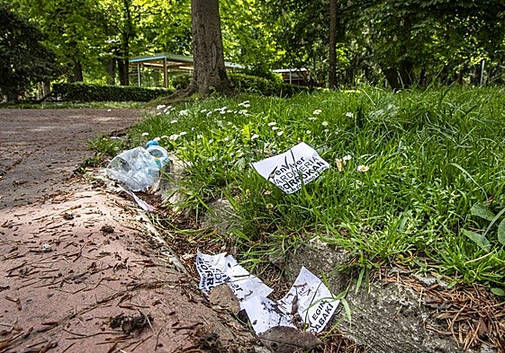 El estado de los jardines de Vitoria.