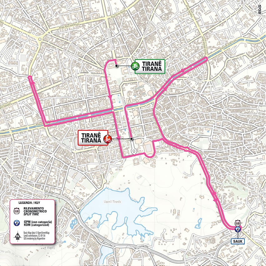 Mapa etapa 2 del Giro de Italia 2025.
