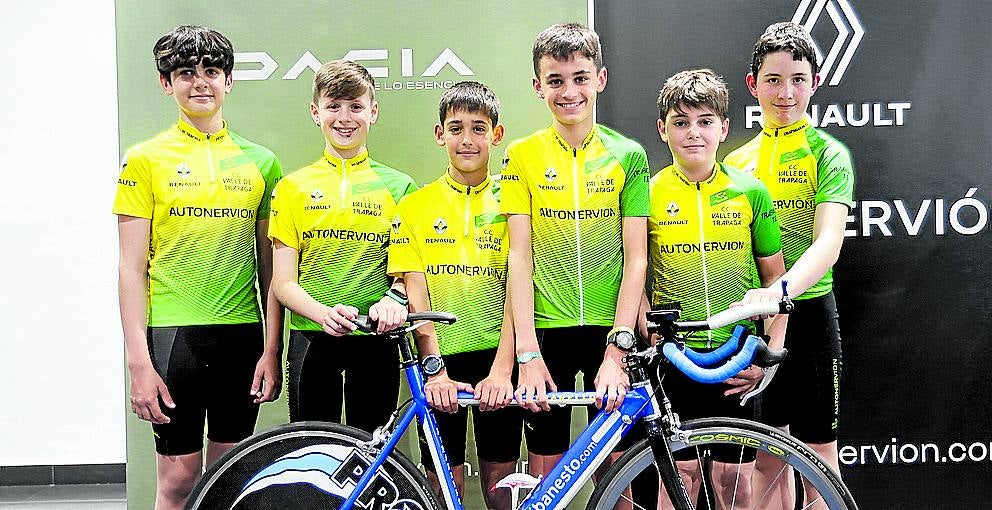 Marco Teruelo, Oier Bernardo, Oney López, Peio Urrestizala, Aitor Hoyos y Urko Elorza.