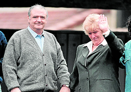 José María Aldaia y su mujer Loli Lorenzo el día en el que el empresario guipuzcoano fue liberado tras 341 días de cautiverio.