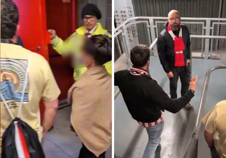 Uno de los hinchas del Athletic expulsados de Old Trafford: «Nos han echado por celebrar un gol»