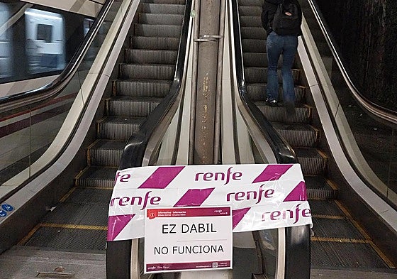 Las escaleras, en una foto de marzo.