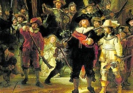 Fragmento de 'La ronda nocturna' de Rembrandt, una obra con un claroscuro magistral que sin duda conocía Mahler.