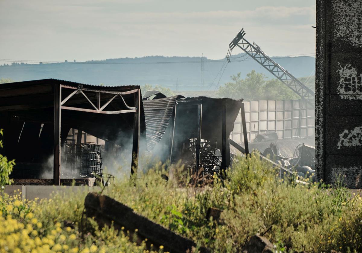 Imagen del anterior incendio en la fábrica.
