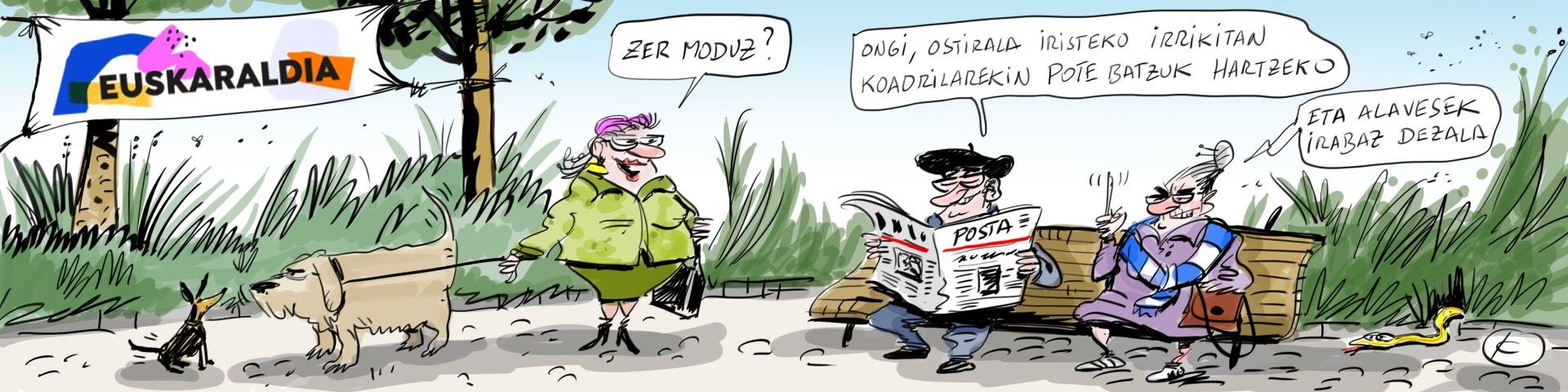 La viñeta de Cerrajería sobre el Euskaraldia en Vitoria