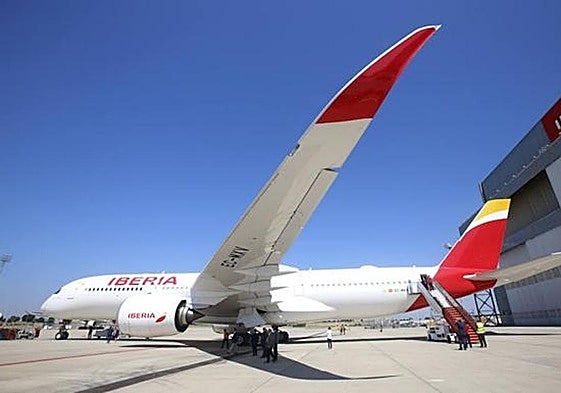 Un Airbus A350 de Iberia.