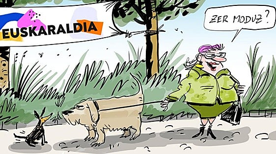 La viñeta de Cerrajería sobre el Euskaraldia en Vitoria