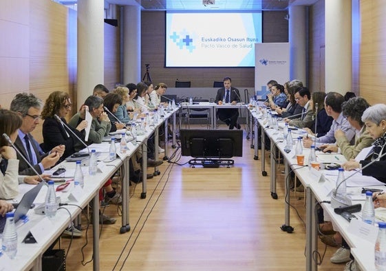 Reunión de este miércoles del Pacto de Salud.