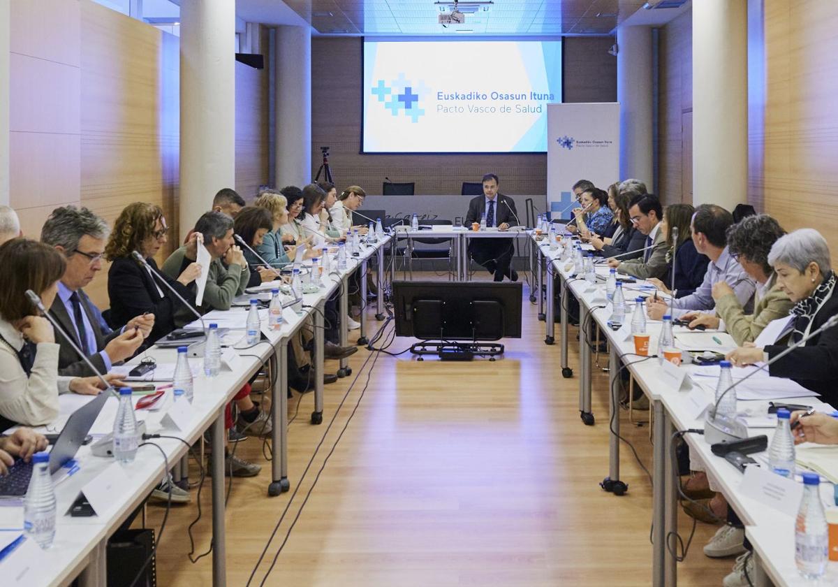 Reunión de este miércoles del Pacto de Salud.