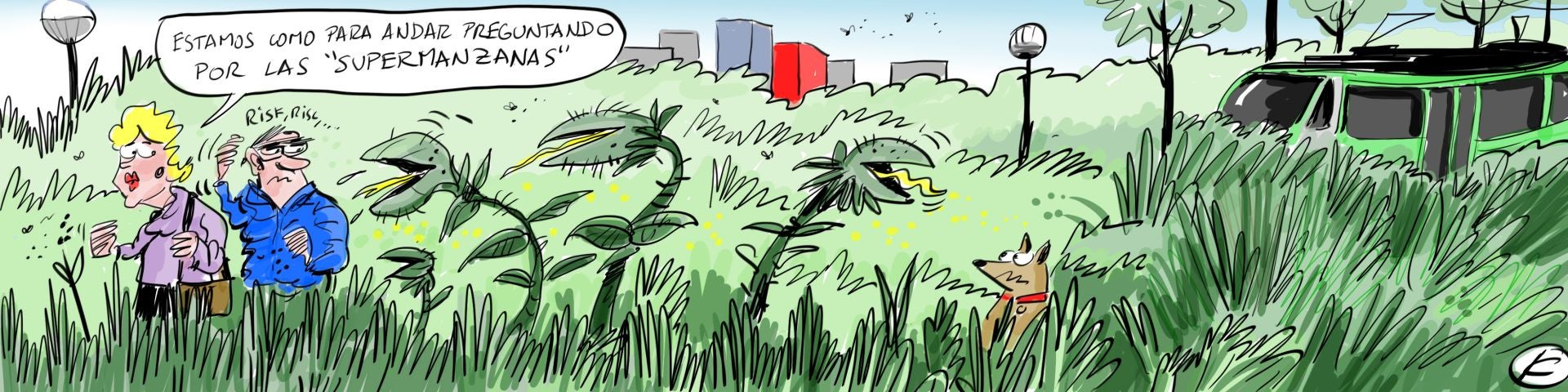 La viñeta de Cerrajería sobre el plan de supermanzanas en Vitoria