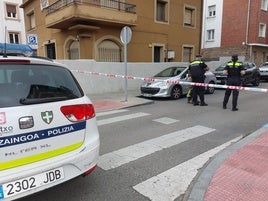 Agentes de la Policía Local de Getxo en una suceso ajeno a esta información.