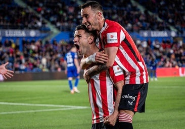 El grito de «vamos» de Guruzeta al poner fin a su sequía con su gol más valioso