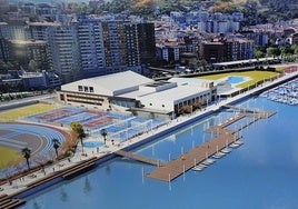 Infografía de la playa urbana que se prevé habilitar en Santurtzi.