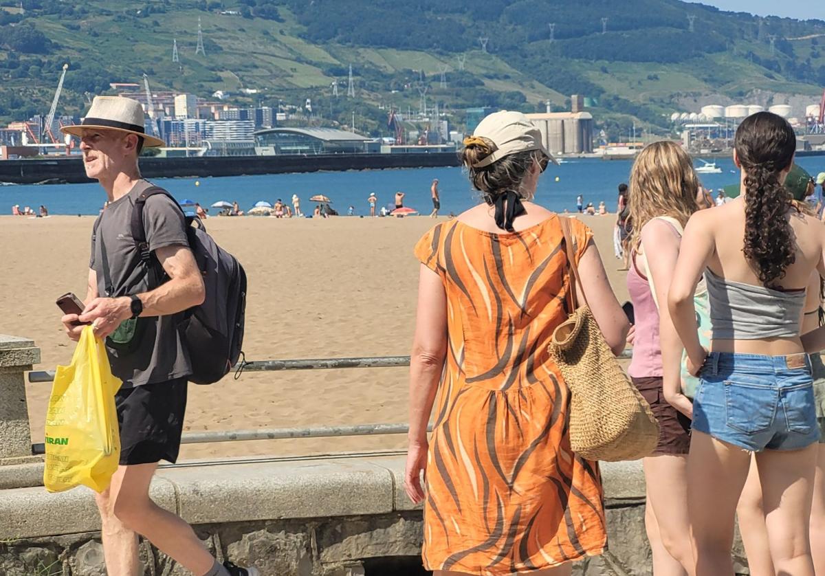 La playa de Ereaga, en Getxo.