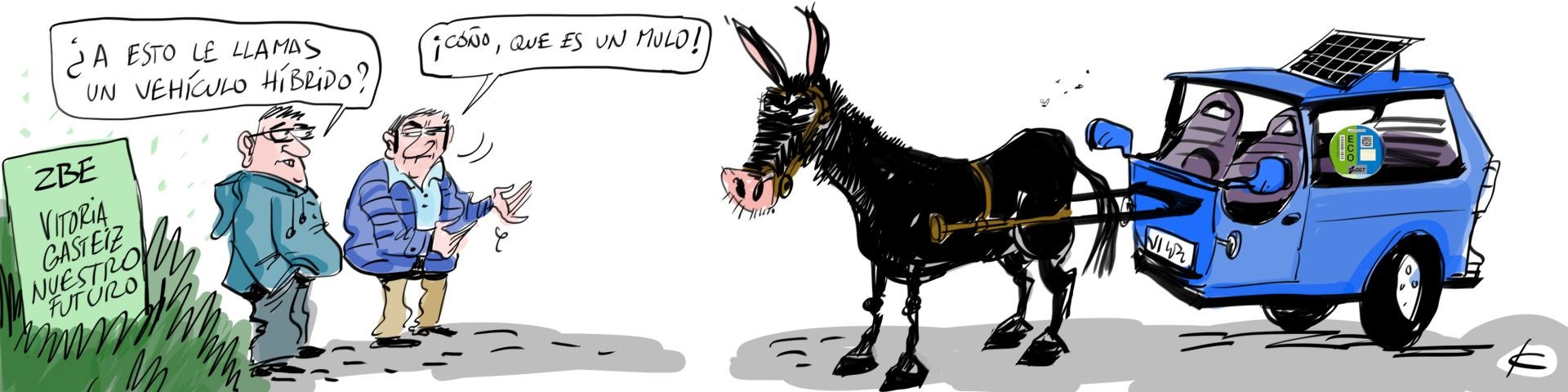 La viñeta de Cerrajería sobre los vehículos híbridos y eléctricos