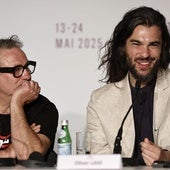 Laxe y López, en rueda de prensa en Cannes.