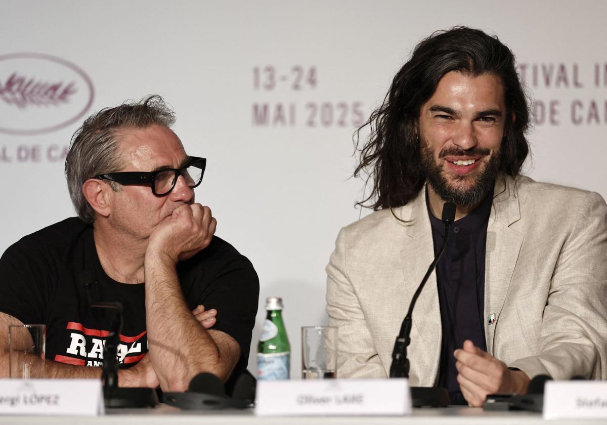 Laxe y López, en rueda de prensa en Cannes.