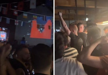 Fiestón en la 'Europarty' del baserri de Derio durante la actuación de Melody