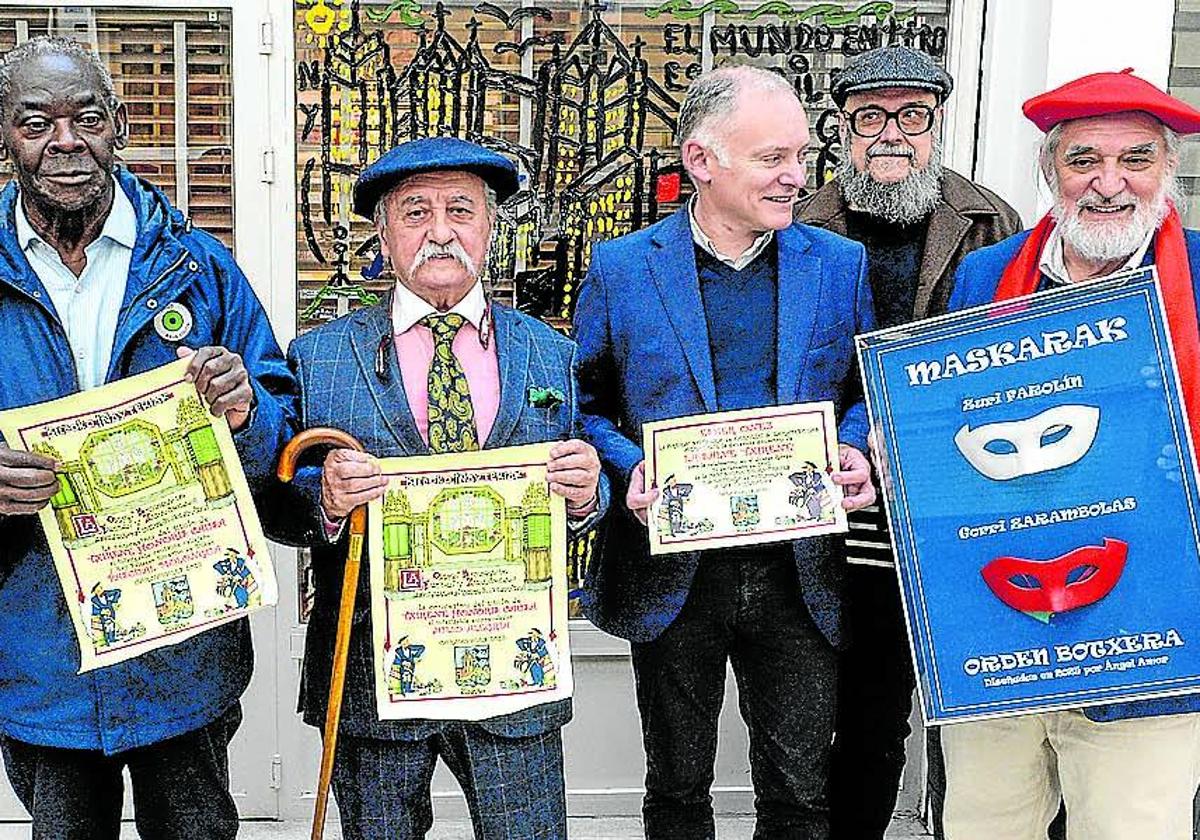 Gontzal Azkoitia, Pascual Molongua, Julio Alegría, Eduardo Saiz Lekue, Juan Carlos Bilbao y Marino Montero.